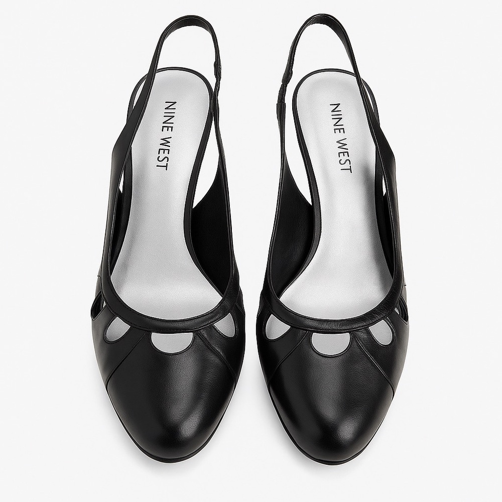 Nine West Black Slingback Heels Women’s Size 8m